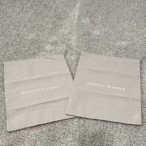 Manolo Blahnik Light Gray Shoe Bags